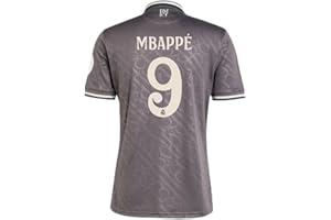PRO SOCCER SPECIALISTS Mbappe 9# Madrid Soccer Jersey 2024/25 (US, Alpha, Large, Regular, Regular, Gray)