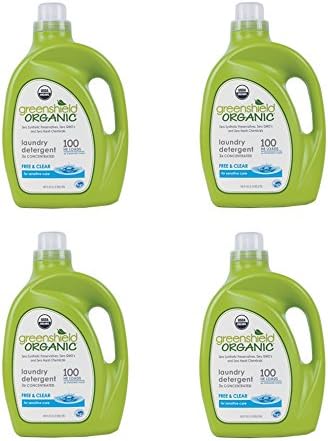 Green Shield Organic - USDA Certified Free and Clear Laundry Detergent - 100 oz. - 4 Pack