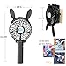 USB Handheld Fan,HandFan Mini Rechargeable Fan Portable Fan Clip Fan Collapsible Desktop Fan Outdoor Fan with Umbrella Hanging&2000mA Rechargeable Battery for Camping Tent Dorm Office and Home(Black)