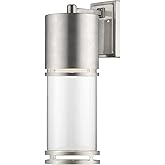 Z-Lite 553B-BA-LED Luminata Outdoor Wall Sconce, 1-Light 14 Watts, Brushed Aluminum