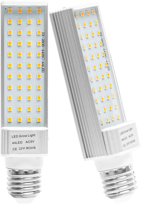 Krofaue 2pcs Led Grow Light Bulb Sunlike Full Spectrum Growing Lamp Replacement Blub For Indoor Garden Flower Plants Seedling Growing 5v Amazon Ca Electronics