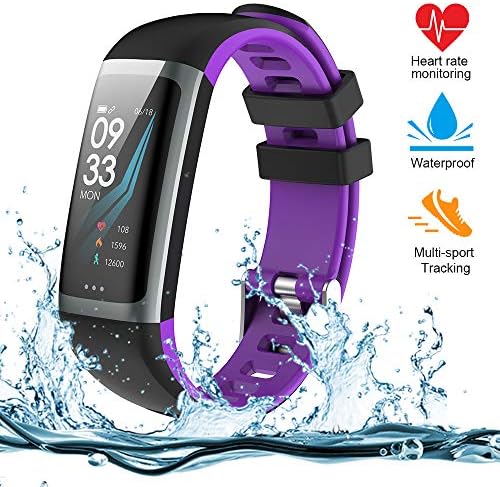 Fitness Tracker, Activity Tracker Watch with Heart Rate Monitor, Color Screen Smart Bracelet with Sleep Monitor, IP67 Waterproof Smart Bracelet for Android and iOS