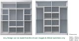 OSLO 203cm Modern Mirror Sliding Door Wardrobe with LED Light - White view 2