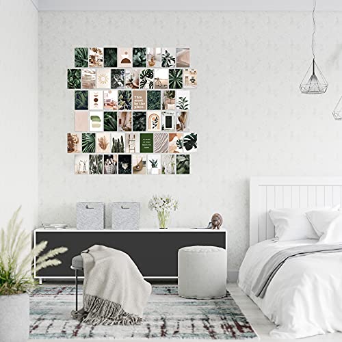 70 Pcs Botanical Wall Collage Kit Aesthetic Pictures, 4x6 Inch Vintage Aesthetic Room Decor Boho Wall Decor Posters, Photo Collage Kit for Wall Aesthetic and Teens Girls Boys