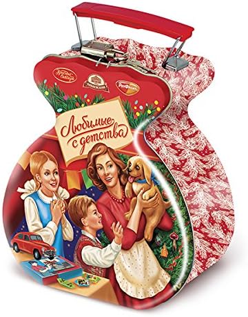 Favorite from Childhood Christmas & New Year Gourmet Russian Chocolate Candy Assortment Gift "Sweet Caprice", 15.87 oz / 450 g