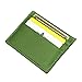 DEEZOMO Genuine Leather RFID Blocking Card Case Wallet Slim Super Thin 6 Card Slots Compact Wallet - Green