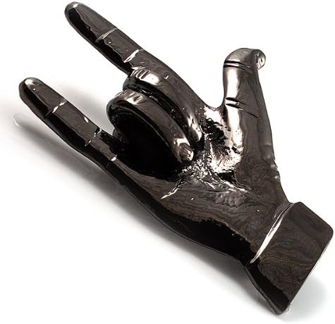 Gun Metal 'Rock & Roll' Brooch - 70mm L, black - Image 4