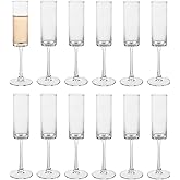 BTGLLAS Champagne Flutes Set of 12, 160ML - Elegant Glass Champagne Flutes for Celebrations - 5.5oz Capacity, Clear (Glass, 12Pcs160ML)
