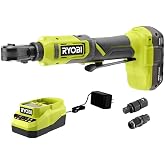 RYOBI 18V ONE+ Multi-Size Ratchet Kit Cordless 18 Volt W Battery &amp; Charger, Green