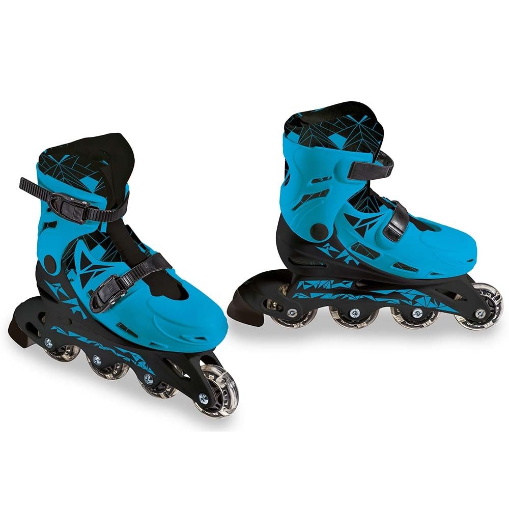 mondo 28330 Toys-BOY in Line Adjustable Inline Skates-PVC Wheels-Baby/Girl Roller-Size M/mis. 33/36-28330, Blue, Unique