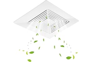 WiseWater 9.6x9.6" Bathroom Ceiling Fan Grille with Springs, Replacement Vent Cover for Broan-Nutone Exhaust Fan, Air Diverte