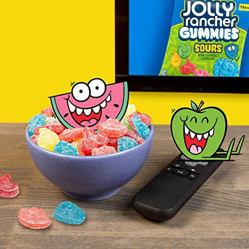 JOLLY RANCHER Sours Assorted Fruit Flavored Chewy, Movie Snack Gummies Candy Bulk Bag, 5 lb