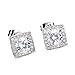 Adeser Jewelry Girls White Gold April Birthstone Promise Engagement Studs White Diamonds Stud Earrings