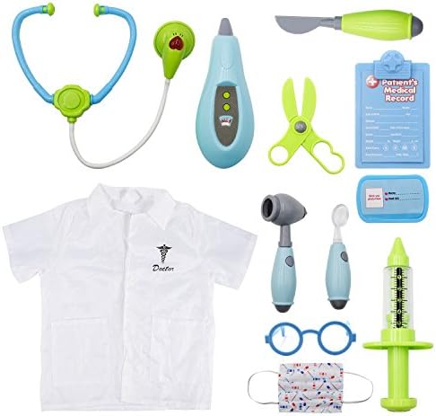 Mizzuco Kids Role Play Costume Set Construction Dress up Toy Kit with Tools for Birthday and Holiday Party