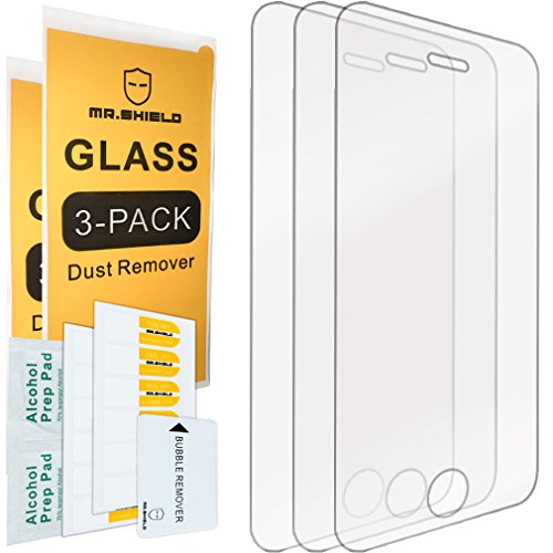 [3-PACK]-Mr Shield For iPhone 4/4S [Tempered Glass] Screen Protector with Lifetime Replacement Warranty