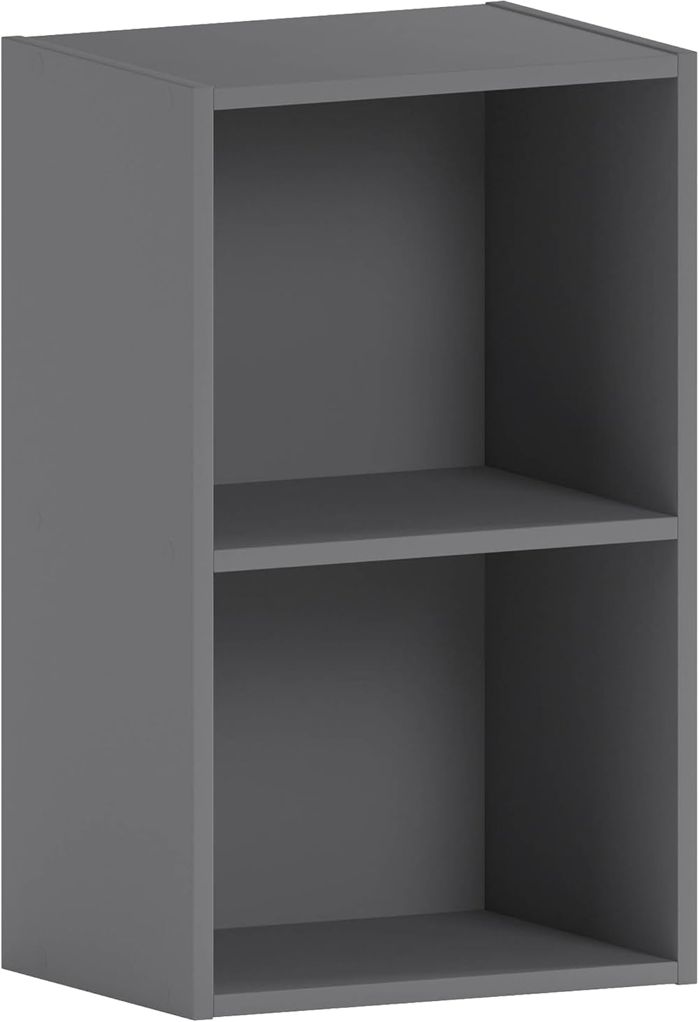 Vida Designs Oxford 2 Tier Cube Bookcase Grey Wood Storage Shelf