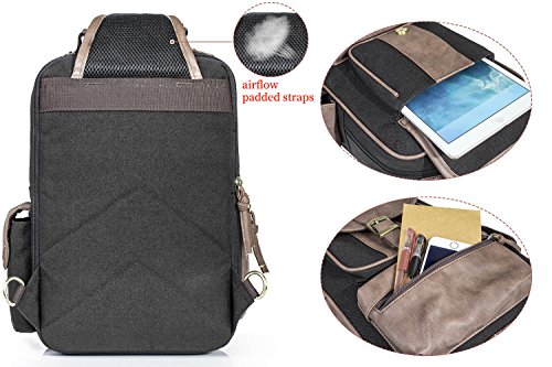 4 Canvas+Messenger+Backpack+Shoulder+Rucksack