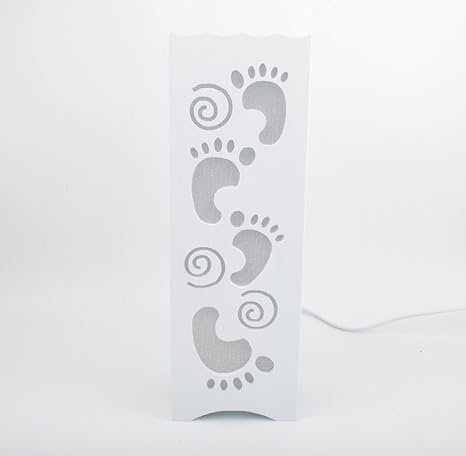 Nw Lovely Hollow Pattern Little Feet Shape 3w Led Bulb White Table