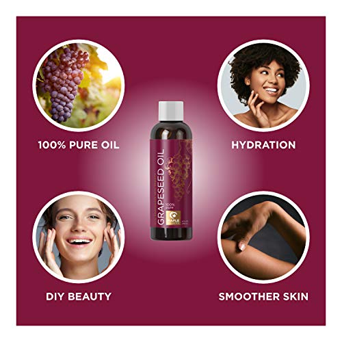 Pure Grapeseed Oil for Skin Care - Cold Pressed Grape Seed Oil Liquid for Skin with Moisturizing Carrier Oil for… - Image 4