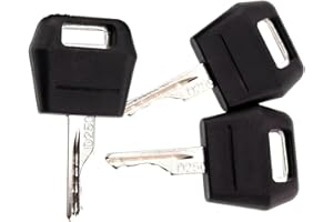 3 Pcs Black Ignition Keys Replacement Key for Case IH Tractor Dozer Backhoe D250 for Case/International Harvester Excavator,S