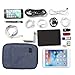 BAGSMART Electronic Organizer Double-Layer Travel Cable Organizer Electronics Accessories Cases for Cables, iPhone, Kindle, USB, Blue