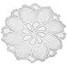Home-X Floral Lace Table Doily, Perfect for Parties and Daily Use, Cream (24