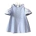 Norbi Toddler Baby Girl Summer Off Shoulder Stripe Dress Outfit