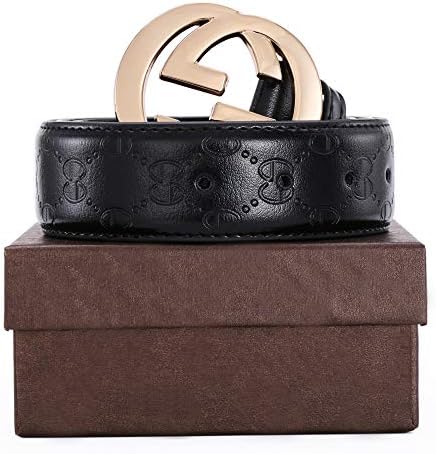 Men's Geniune Leather Belt Slide Metal Buckle