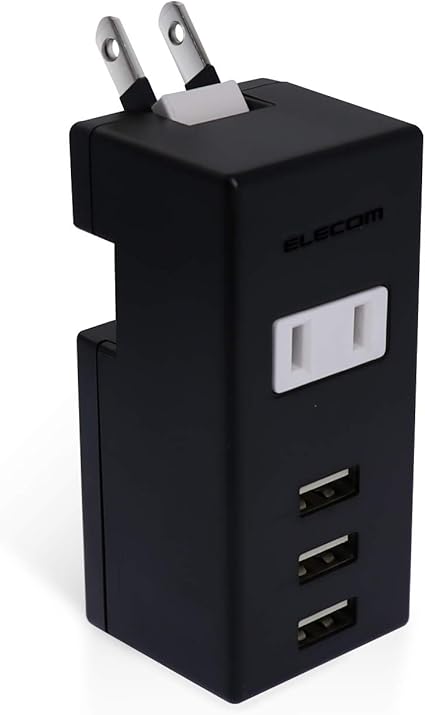 Amazon エレコム Usb コンセント 充電器 電源タップ Usb 3ポート Ac 1個口 Pse適合 縦向き 2a ブラック Mot U05 2132bk 家電 カメラ オンライン通販