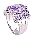 Psiroy 925 Sterling Silver Plated Simulated Tourmaline Knuckle Wide Band Ring Size 7