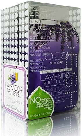VOESH New York - Lavender Relieve 4-in-1 DIY Spa Pedicure Set - 3 Sets by VOESH Spa System