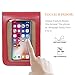 MINICAT Touch Screen Design Leather Mini Crossbody Cell Phone Wallet Purse Bag With Make Up Mirror(Red-Mirror)