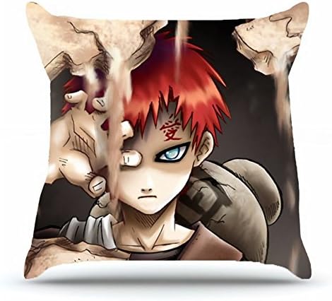 Ysbcbmn Throw Pillowcase 18x18 Inches Cotton Pillowcases Decorative Pillow Cover Case with Hidden Zipper Decor Cushion Covers - Nature Desert sand naruto shippuden gaara kazekage Nature Desert For Ca