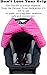 Kids N’ Such Peekaboo Baby Car Seat Cover Car Seat Canopy & Nursing Cover, Chevron/Hot Pink Minky