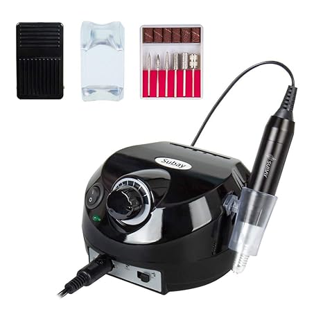 Elektrische Nagelfeile Nagelfräser Maniküre Pediküre Fräser Maniküre Gerät Schleifgerät Nagelstudio Set Schwarz