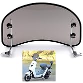 Scooter Windshield Motorcycle Windscreen Universal Wind Deflector Screen Windshield Spoiler Air Deflector (Gray)