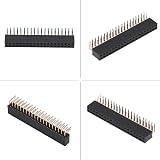 Walfront 3pcs 2.54mm 2x20 Pin Female Header Dual Row Right Angle Connector PCB view 6