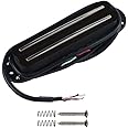 FLEOR Dual Hot Rail Humbucker Single-Coil-Sized Guitar Humbucker Pickup(9-10K), Black