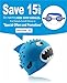 STARTSMART Kids Fun Silicone Swim Cap for Boys and Girls - Sharks & Minnows by Start Smart (Blue)