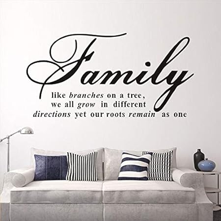 Haochenli188 Familie Wie Zweige Auf Einem Baum Zitate Wandtattoo Baby Kinderzimmer Dekor Vinyl Wandbild Diy Wandaufkleber Fur Kinderzimmer Schlafzimmer Wand Ar 111x57 Cm Amazon De Kuche Haushalt