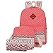 Veenajo Casual Lightweight Cute Dot Canvas Laptop Bag Shoulder Bag School Backpack (Pink)