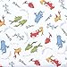 Trend Lab Dr. Seuss One Fish, Two Fish Fitted Crib Sheet, Red/Green/Blue
