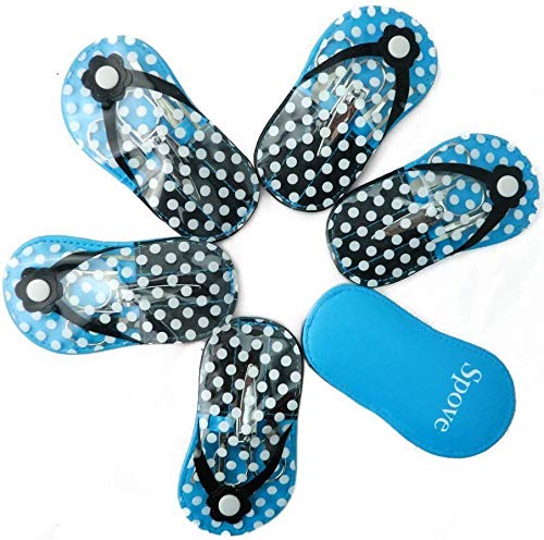 Spove Shoe Polka Dot Flip Flop Design Manicure Kit Shape Personal Care Manicure Set pack of 6 Blue