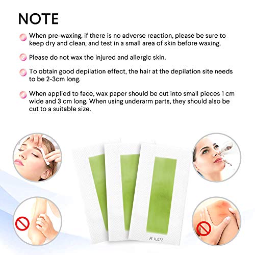 TOPNaturePlus 72 Facial Wax Strips, Facial Hair Removal For Women At