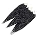 Ago 6Packs 12inch Havana Twist Crochet Hair Senegalese Twists Hair Low Temperature Braiding Hair 12Strands/Pack(12inch/6packs, 1B#)