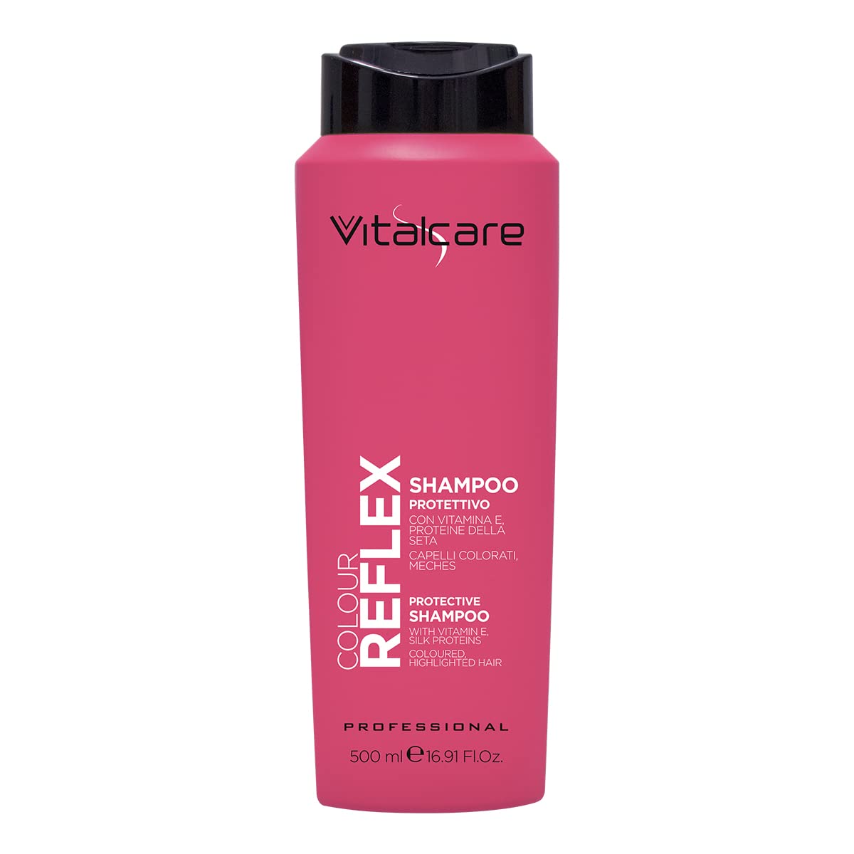 Vitalcare | Color Reflex - Protective Shampoo for Colored, Highlighted or Treated Hair, with Vitamin E and Silk Proteins, for Softer and Shinier Hair, 500 ml
