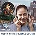 Bluetooth headphones - Wireless headphones - Wireless earbuds w IPX7 earhook USB Mic HD Stereo - Workout Headphones - Running Headphones - Sport Headphones - small handfree black earbuds for women men