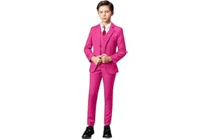 Yanlu Boys Suits Set Vest Pants Dress Shirt and Tie for Toddler Kids Formal Dresswear