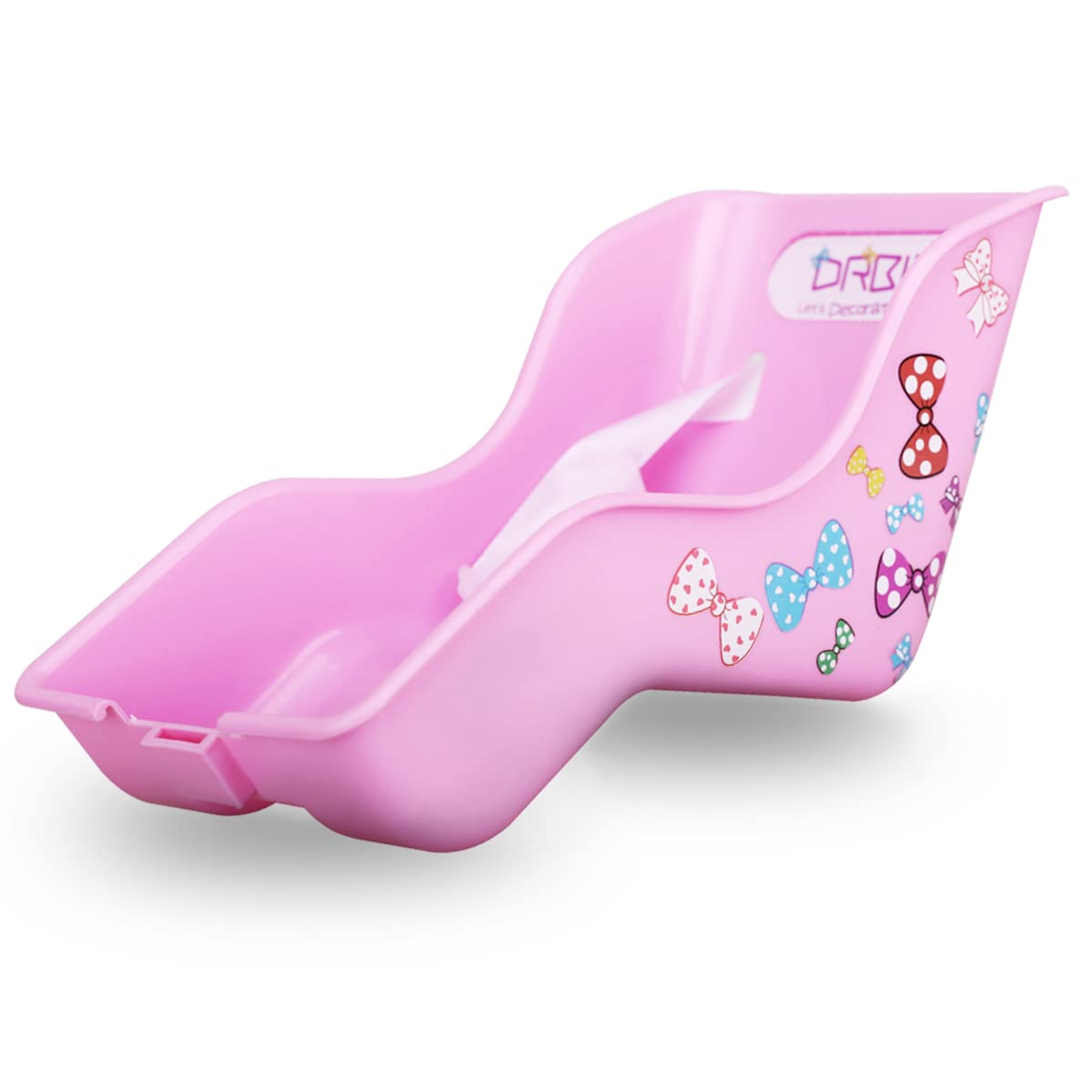 DRBIKE Doll Bike Seat Bicycle Seat with Decorate Yourself Decals for Girls Bike, Doll Carrier Fits Standard Sized Dolls and Stuffed Animals, Bike Attachment, Kids Bike Accessories