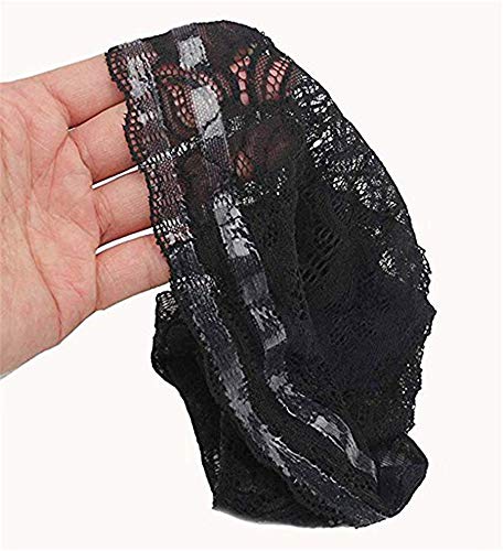 VIEEL Womens Lace Non-Slip Concealed Thigh Holster Thigh Garter with Purse Phone Security Pockets (Black-M) - Thumbnail 3